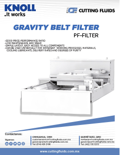 Gravity belt filter