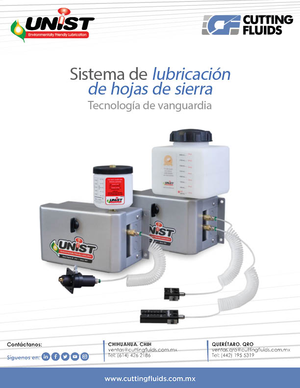 Unist Sistema de Lubricación de Hojas de Sierra